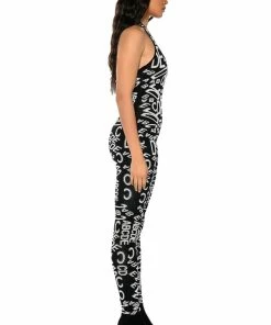 TURNING HEADS KNIT JUMPSUIT -FINESSE-shop turning heads knit jumpsuit black white 3 3