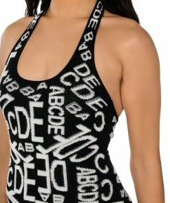 TURNING HEADS KNIT JUMPSUIT -FINESSE-shop turning heads knit jumpsuit black white 5 5