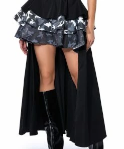 UNBOTHERED HIGH LOW HEM RUFFLE MAXI SKIRT