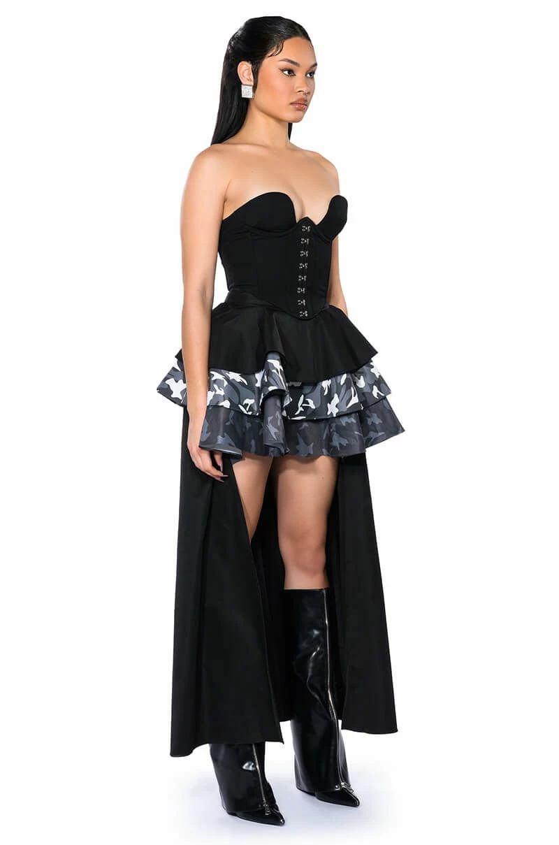 UNBOTHERED HIGH LOW HEM RUFFLE MAXI SKIRT 6 UNBOTHERED HIGH LOW HEM RUFFLE MAXI SKIRT - Image 6