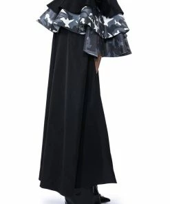 UNBOTHERED HIGH LOW HEM RUFFLE MAXI SKIRT 8 UNBOTHERED HIGH LOW HEM RUFFLE MAXI SKIRT -FINESSE-shop unbothered high low hem ruffle maxi skirt black 4 4