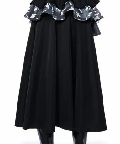 UNBOTHERED HIGH LOW HEM RUFFLE MAXI SKIRT 9 UNBOTHERED HIGH LOW HEM RUFFLE MAXI SKIRT -FINESSE-shop unbothered high low hem ruffle maxi skirt black 5 5
