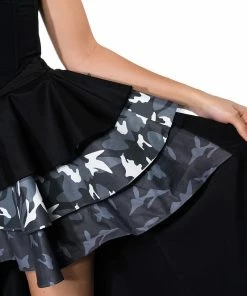 UNBOTHERED HIGH LOW HEM RUFFLE MAXI SKIRT 10 UNBOTHERED HIGH LOW HEM RUFFLE MAXI SKIRT -FINESSE-shop unbothered high low hem ruffle maxi skirt black 6 6