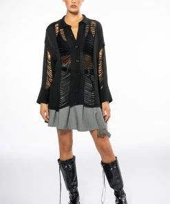 UNDERCOVER PLEATED MINI SKIRT 19 UNDERCOVER PLEATED MINI SKIRT -FINESSE-shop undercover pleated mini skirt grey 10 10