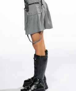 UNDERCOVER PLEATED MINI SKIRT 16 UNDERCOVER PLEATED MINI SKIRT -FINESSE-shop undercover pleated mini skirt grey 7 7 c1