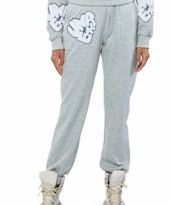 UNREAL JOGGER WITH PATCHES -FINESSE-shop unreal jogger with patches heather grey 4 4