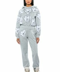 UNREAL JOGGER WITH PATCHES -FINESSE-shop unreal jogger with patches heather grey 5 5