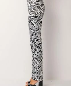 UTOPIA FLARED TROUSER -FINESSE-shop utopia flared trouser black white 7 7