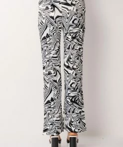 UTOPIA FLARED TROUSER -FINESSE-shop utopia flared trouser black white 8 8