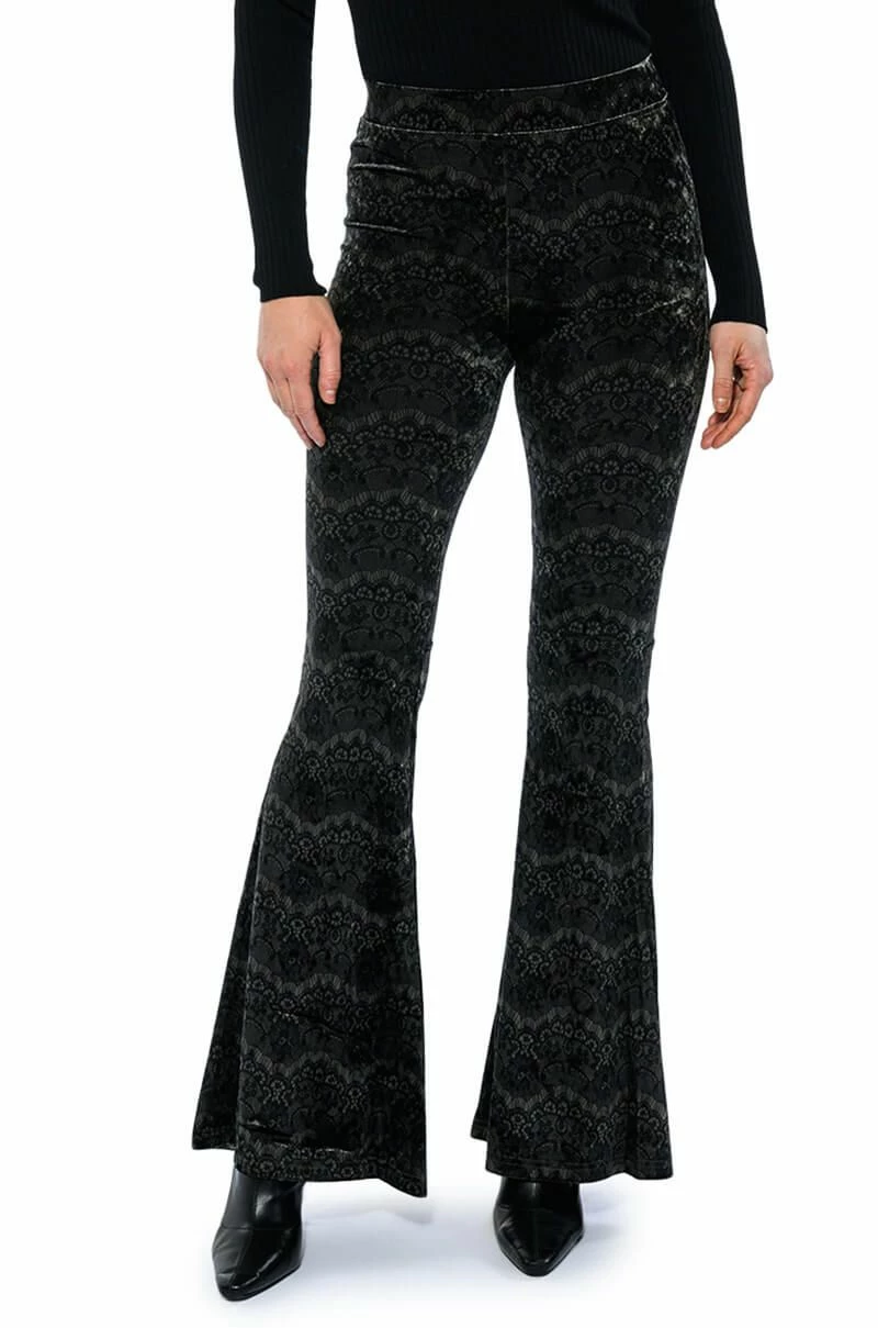 VELVETY SOFT HIGH RISE FLARE PANT 1 VELVETY SOFT HIGH RISE FLARE PANT