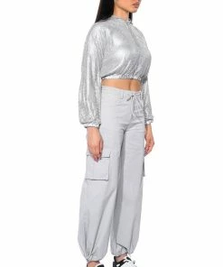 VENENO WIDE LEG CARGO PANTS -FINESSE-shop veneno wide leg cargo pants grey 4 4