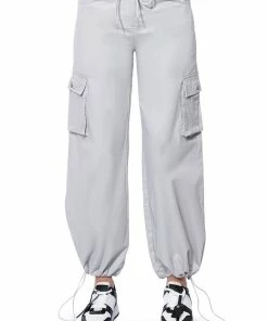 VENENO WIDE LEG CARGO PANTS -FINESSE-shop veneno wide leg cargo pants grey 6 6
