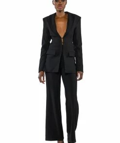 VIBE SO RARE TWO PIECE BLAZER JUMPSUIT -FINESSE-shop vibe so rare two piece blazer jumpsuit black 3 3