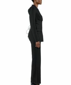 VIBE SO RARE TWO PIECE BLAZER JUMPSUIT -FINESSE-shop vibe so rare two piece blazer jumpsuit black 6 6