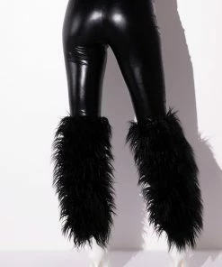 VIBE TO REMEMBER FAUX FUR VEGAN LEATHER PANT 15 VIBE TO REMEMBER FAUX FUR VEGAN LEATHER PANT -FINESSE-shop vibe to remember faux fur vegan leather pant black 7 7