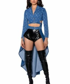 WALK ON THE WILD SIDE DENIM WAIST BELT -FINESSE-shop walk on the wild side denim waist belt denim 3 3