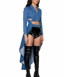 WALK ON THE WILD SIDE DENIM WAIST BELT -FINESSE-shop walk on the wild side denim waist belt denim 4 4