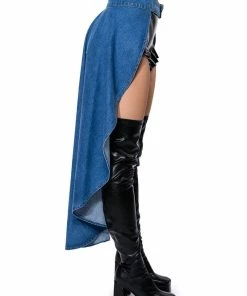 WALK ON THE WILD SIDE DENIM WAIST BELT -FINESSE-shop walk on the wild side denim waist belt denim 6 6