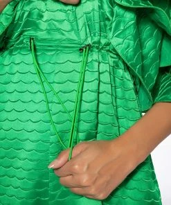 WEEKEND OFF THE SHOULDER RUFFLE ROMPER -FINESSE-shop weekend off the shoulder ruffle romper green 6 6