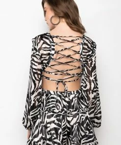 WHAT YA WISHED FOR ROMPER WITH CUT OUTS -FINESSE-shop what ya wished for romper with cut outs black white 5 5