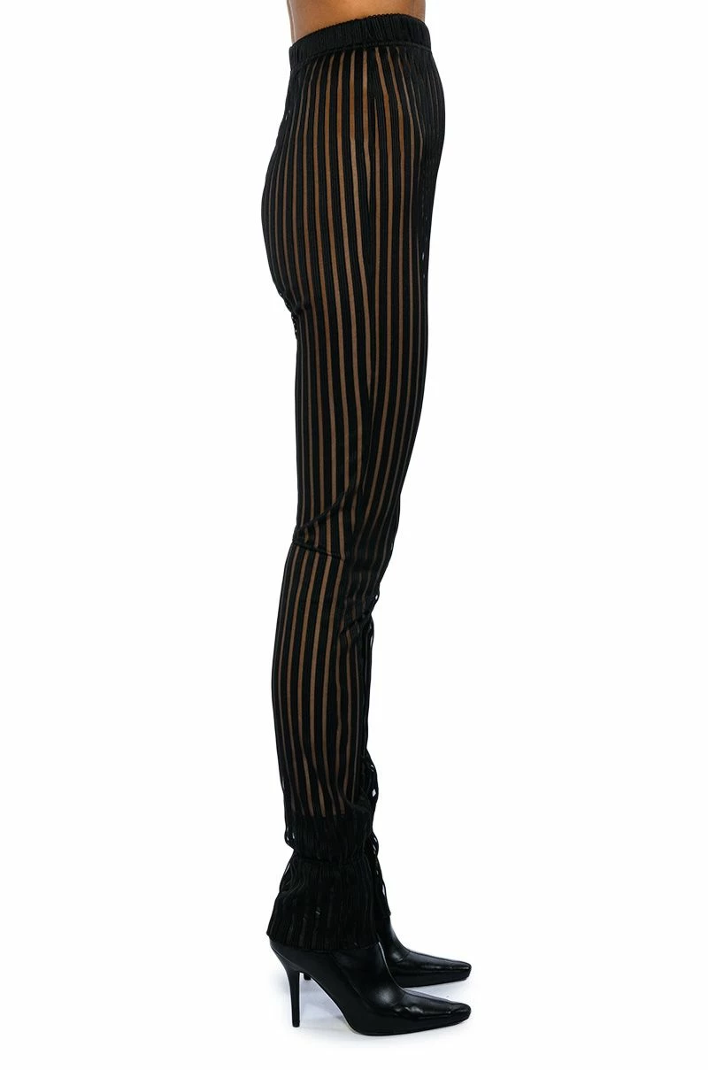 LYNN CINCHED ANKLE SHEER STRIPE LEGGING 7 LYNN CINCHED ANKLE SHEER STRIPE LEGGING - Image 7