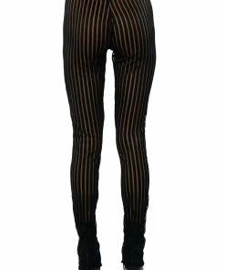 LYNN CINCHED ANKLE SHEER STRIPE LEGGING 16 LYNN CINCHED ANKLE SHEER STRIPE LEGGING -FINESSE-shop whats the vibe cinched ankle sheer stripe legging black 8 8