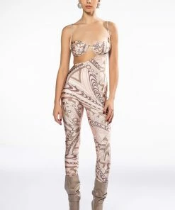 WILD RIDE RHINESTONE EMBELLISHED CUTOUT JUMPSUIT -FINESSE-shop wild ride rhinestone embellished cutout jumpsuit nude 3 3