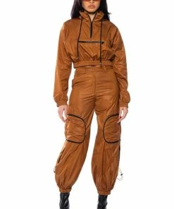 WISHFUL THINKING LIGHTWEIGHT CARGO PANT -FINESSE-shop wishful thinking lightweight cargo pant brown 4 4