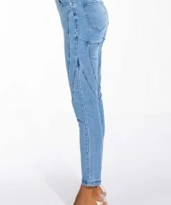 WORTH IT HIGH WAISTED SKINNY JEANS -FINESSE-shop worth it high waisted skinny jeans light blue 6 6