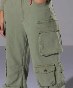 YOU KNOW IT CARGO PANTS -FINESSE-shop you know it cargo pants olive 7 7