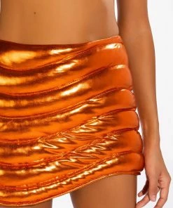 ZENON TEXTURED MINI SKIRT -FINESSE-shop zenon textured mini skirt rust 15 15