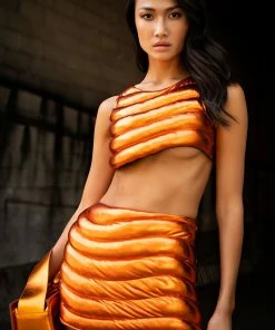 ZENON TEXTURED MINI SKIRT -FINESSE-shop zenon textured mini skirt rust 6 6